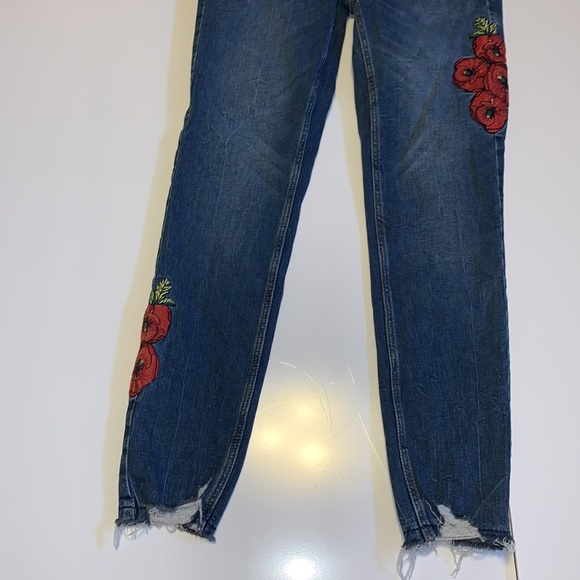 Zara Boho Floral Embroidered Skinny Jeans - Women’s Size 6 - Picture 4 of 6